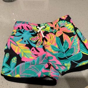 Vibrant Tropical Print Shorts